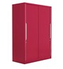 Slide N Store Metal Sliding Door Wardrobe in Tex Blush Red Finish