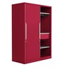 Slide N Store Metal Sliding Door Wardrobe in Tex Blush Red Finish