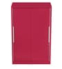 Slide N Store Metal Sliding Door Wardrobe in Tex Blush Red Finish