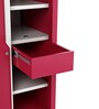Slide N Store Metal Sliding Door Wardrobe in Tex Blush Red Finish