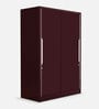 Slide N Store Metal Sliding Door Wardrobe in Tex Shell Wine Red Finish