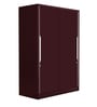 Slide N Store Metal Sliding Door Wardrobe in Tex Shell Wine Red Finish