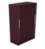 Slide N Store Metal Sliding Door Wardrobe in Tex Shell Wine Red Finish