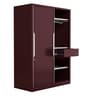 Slide N Store Metal Sliding Door Wardrobe in Tex Shell Wine Red Finish
