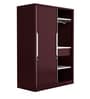Slide N Store Metal Sliding Door Wardrobe in Tex Shell Wine Red Finish