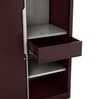 Slide N Store Metal Sliding Door Wardrobe in Tex Shell Wine Red Finish