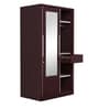 Slide N Store Pro 2 Door Sliding Wardrobe in Tex ShellWine Red Finish