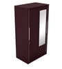 Slide N Store Pro 2 Door Sliding Wardrobe in Tex ShellWine Red Finish