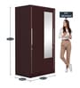 Slide N Store Pro 2 Door Sliding Wardrobe in Tex ShellWine Red Finish