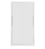 Slide Metal Sliding Door Wardrobe in Tex Bond White Colour