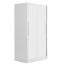 Slide Metal Sliding Door Wardrobe in Tex Bond White Colour