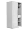 Slide Metal Sliding Door Wardrobe in Tex Bond White Colour