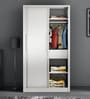 Slide Metal Sliding Door Wardrobe in Tex Bond White Colour