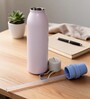 Pink Slim Fit Stainless Steel Hydration Water Bottle with Carry Loop, 750 ml