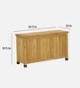 Slim Stocker Solid Wood Bench in Natural Finish with Storage