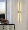 Slim Vertical Wall Light   Modern Minimalism in Brushed Gold