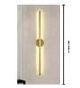 Slim Vertical Wall Light   Modern Minimalism in Brushed Gold