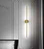 Slim Vertical Wall Light   Modern Minimalism in Brushed Gold
