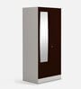 Slimline 2 Door Almirah (with Mirror) in Russet Colour