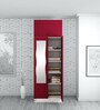 Slimline 2 Door Almirah (with Mirror) in Textured Ceremine Red Colour