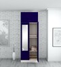 Slimline 2 Door Almirah (with Mirror) in Textured Ultra Marine Blue Colour