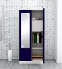 Slimline 2 Door Almirah (with Mirror) in Textured Ultra Marine Blue Colour