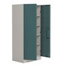 Slimline Metal 2 Door Almirah in Textured Sea Pine Colour