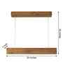 Slimline 24 Brown Wooden LED Hanging Lamp