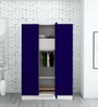 Slimline 3 Door Almirah in Textured Ultra Marine Blue Colour