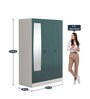 Slimline 3 Door M1 Steel Almirah in Textured Sea Pine Colour