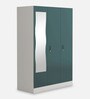 Slimline 3 Door M4 Steel Almirah in Textured Sea Pine Colour