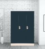 Slimline 3 Door Wardrobe with Drawer in Pacific Blue Colour