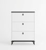 Slimline 3 Drawer Shoe Cabinet Organizer Acrylic Finish