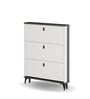 Slimline 3 Drawer Shoe Cabinet Organizer Acrylic Finish