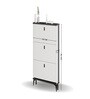 Slimline 3 Drawer Shoe Cabinet Organizer