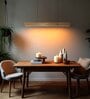 Slimline 36 Beige Solid Wood Linear LED Hanging Light