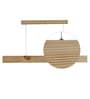 Slimline 36 Beige Solid Wood Linear LED Hanging Light