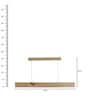 Slimline 36 Beige Solid Wood Linear LED Hanging Light