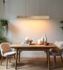 Slimline 36 Beige Solid Wood Linear LED Hanging Light