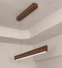 Slimline 36 Brown Solid Wood Linear LED Hanging Light