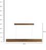 Slimline 36 Brown Solid Wood Linear LED Hanging Light
