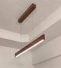 Slimline 36 Brown Solid Wood Linear LED Hanging Light