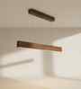 Slimline 36 Brown Solid Wood Linear LED Hanging Light