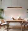 Slimline 36 Brown Solid Wood Linear LED Hanging Light
