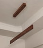 Slimline 36 Brown Solid Wood Linear LED Hanging Light