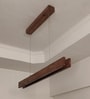 Slimline 36 Duo Brown Solid Wood Linear LED Hanging Light