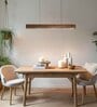 Slimline 36 Duo Brown Solid Wood Linear LED Hanging Light