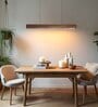 Slimline 36 Duo Brown Solid Wood Linear LED Hanging Light