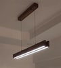 Slimline 36 Duo Brown Solid Wood Linear LED Hanging Light