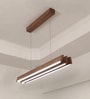 Slimline 36 Trio Brown Solid Wood Linear LED Hanging Light
